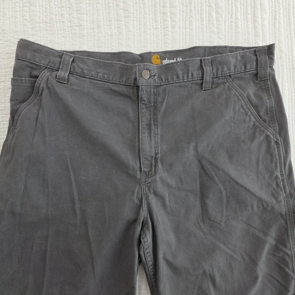 Carhartt Relaxed Fit Shorts Mens 40 Grau Stretch Classic 10" Inseam 102514-039 - Picture 4 of 16